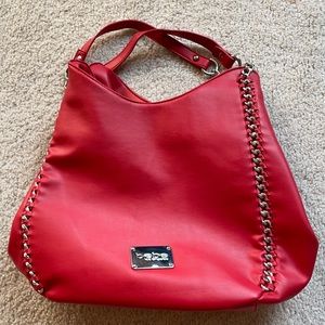 Red bebe Los Angeles shoulder bag purse